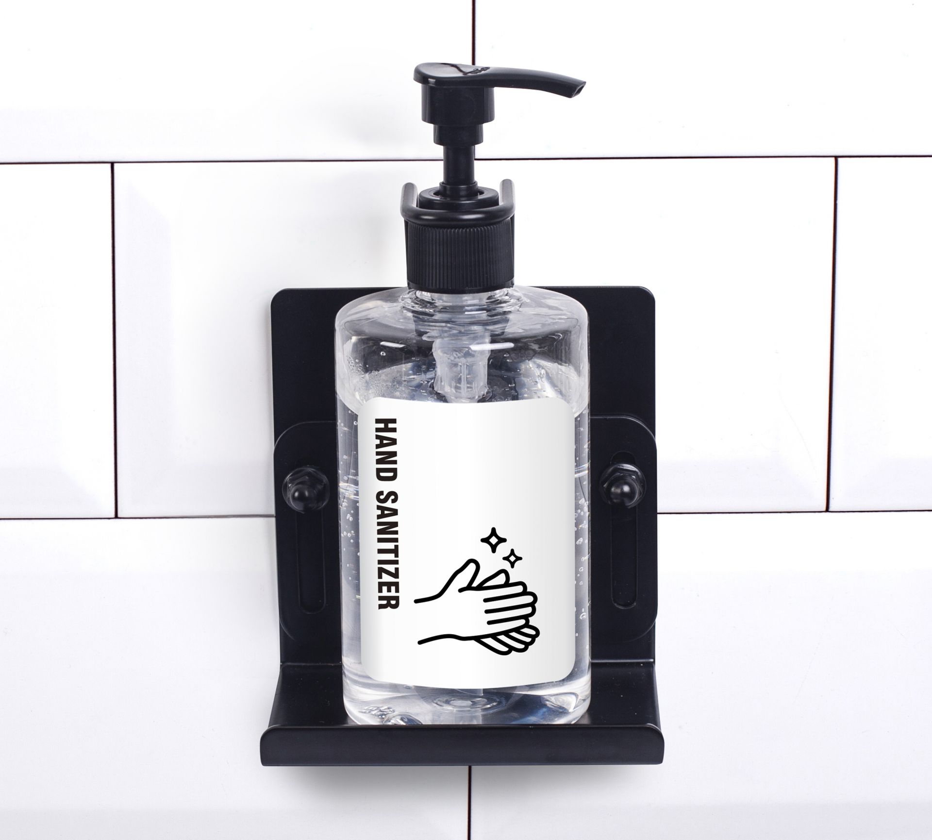 35 Years Stainless Steel Soap Bottle HolderMatte Black Custom